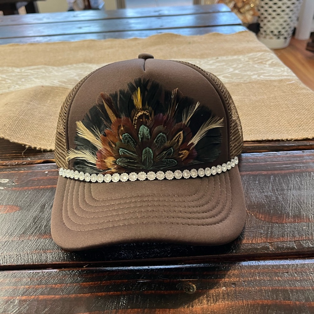 Feather Trucker hat